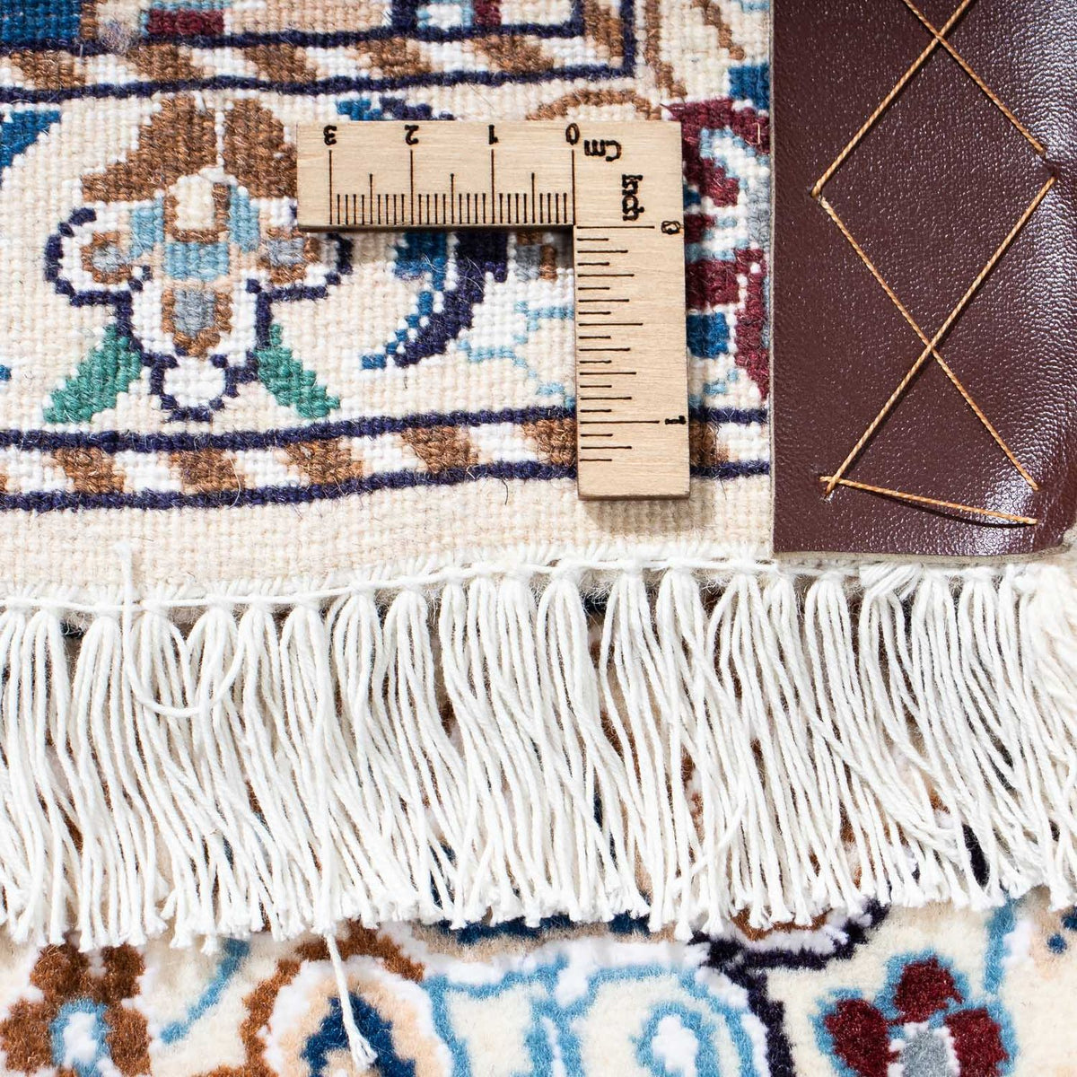 Loper Perzisch tapijt - Nain - Koninklijk - 196 x 59 cm - beige