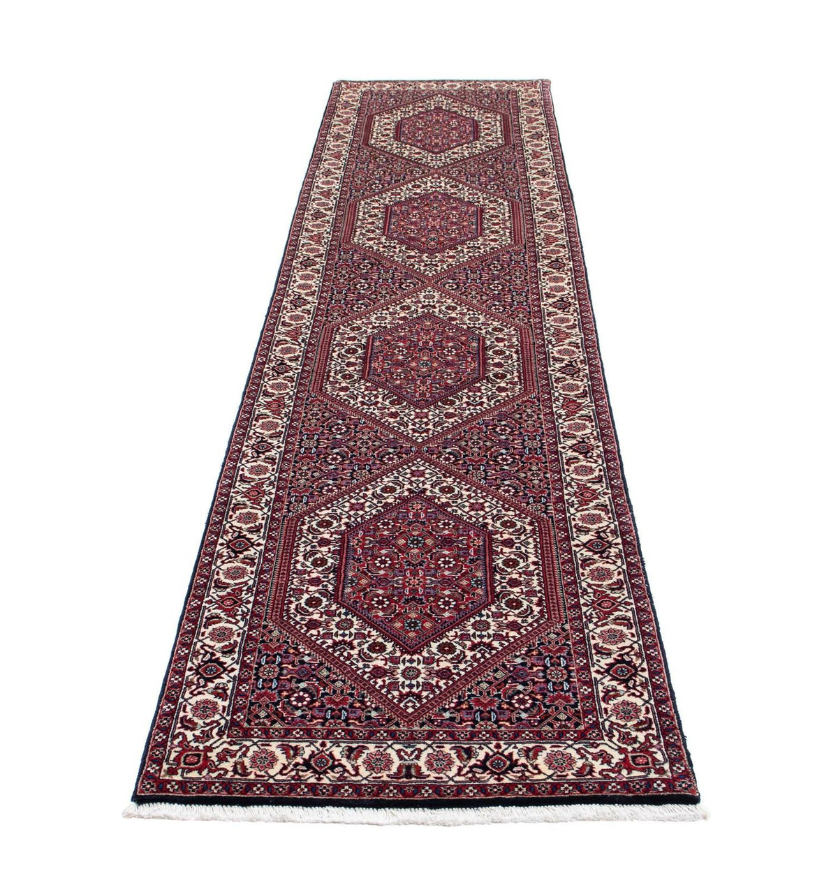 Loper Perzisch tapijt - Bijar - 350 x 71 cm - veelkleurig