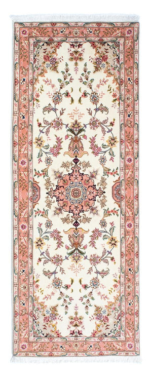 Loper Perzisch tapijt - Tabriz - Royal - 215 x 81 cm - beige