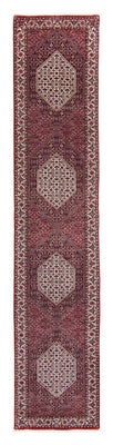 Loper Perzisch tapijt - Bijar - 415 x 78 cm - donkerrood