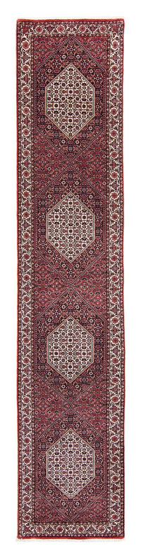 Loper Perzisch tapijt - Bijar - 415 x 78 cm - donkerrood