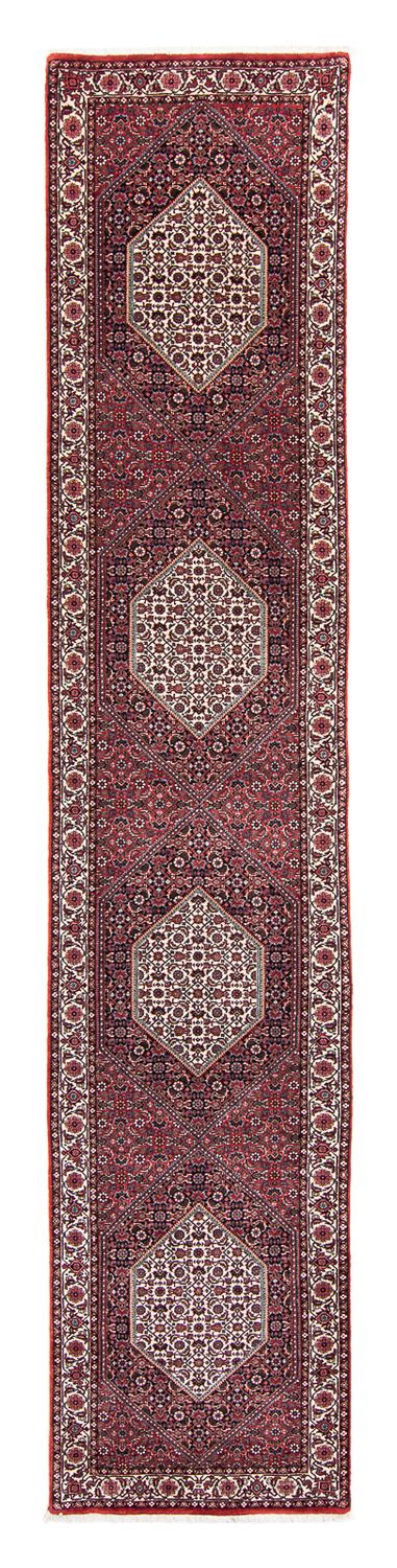 Loper Perzisch tapijt - Bijar - 415 x 78 cm - donkerrood