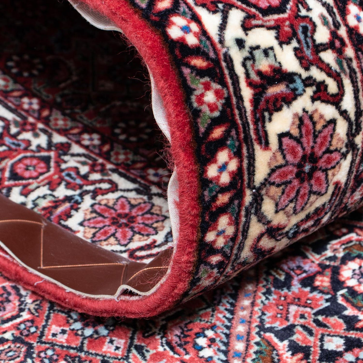 Loper Perzisch tapijt - Bijar - 415 x 78 cm - donkerrood