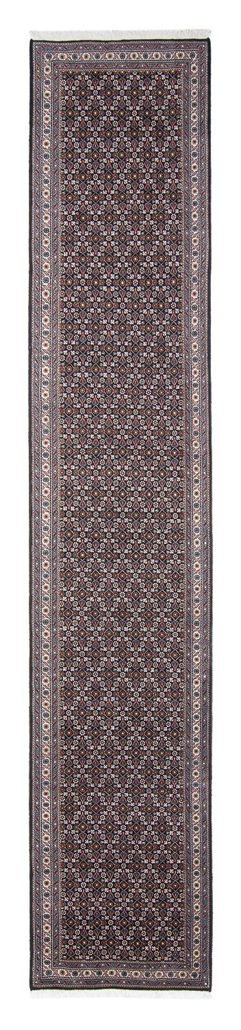 Loper Perzisch tapijt - Bijar - 400 x 70 cm - grijs