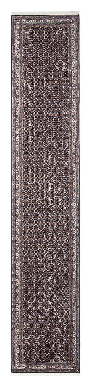 Loper Perzisch tapijt - Bijar - 400 x 70 cm - grijs