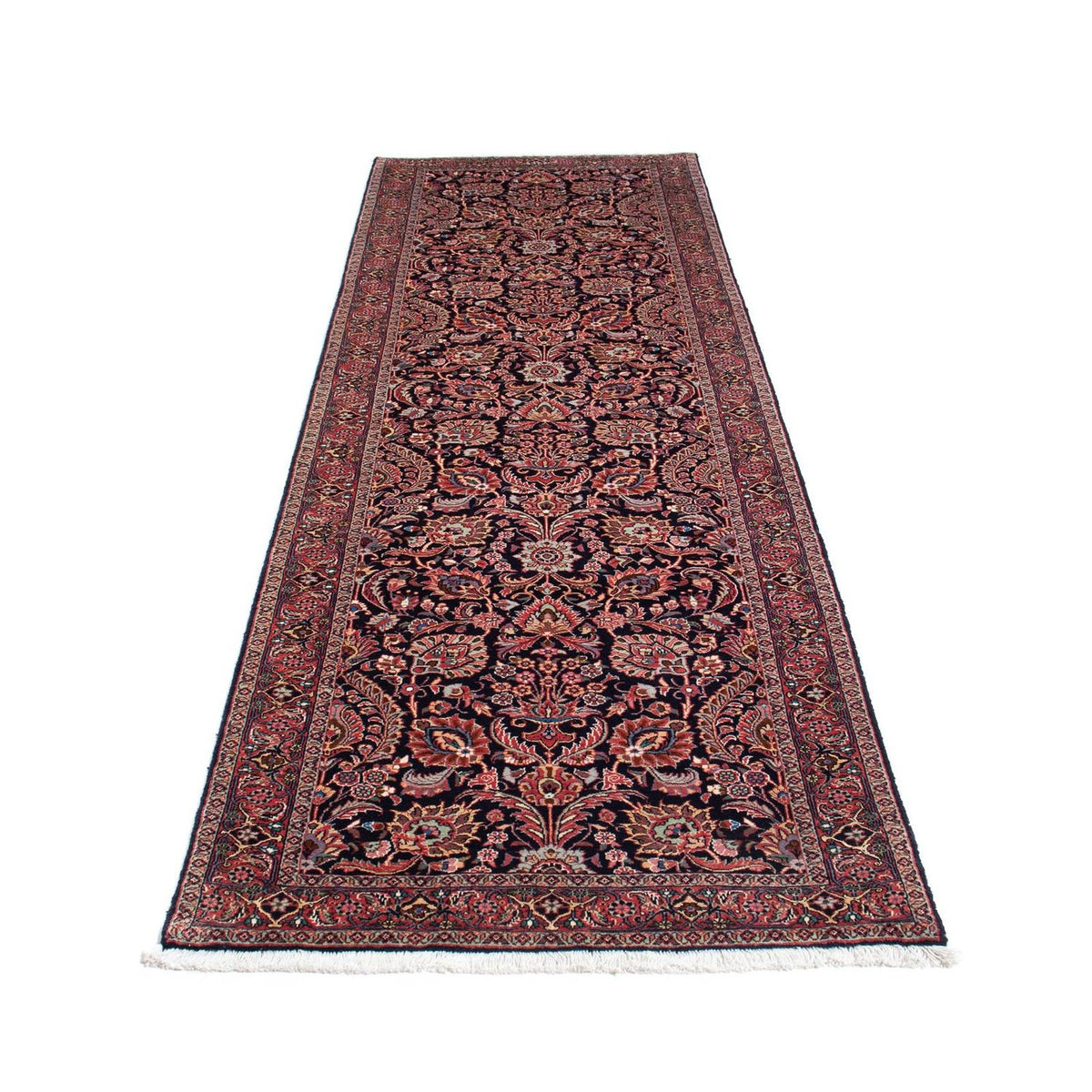 Loper Perzisch tapijt - Bijar - 298 x 83 cm - donkerblauw