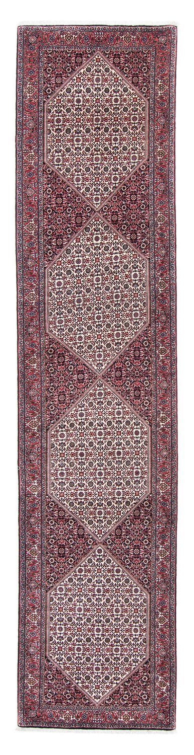 Loper Perzisch tapijt - Bijar - 418 x 86 cm - licht rood