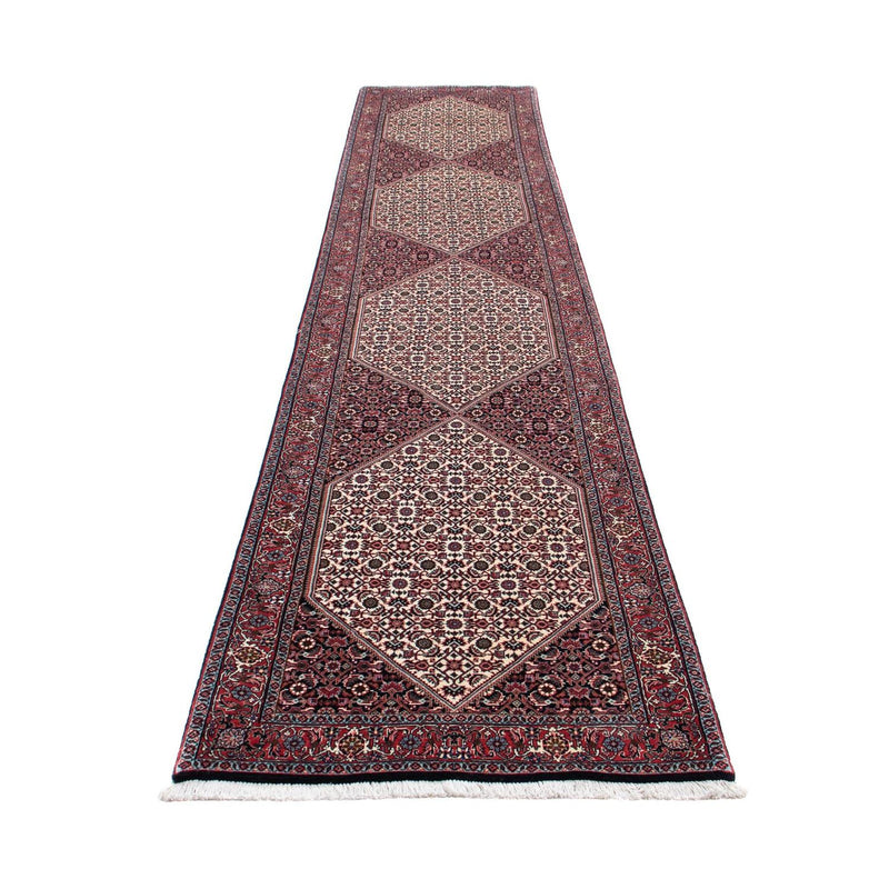 Loper Perzisch tapijt - Bijar - 418 x 86 cm - licht rood