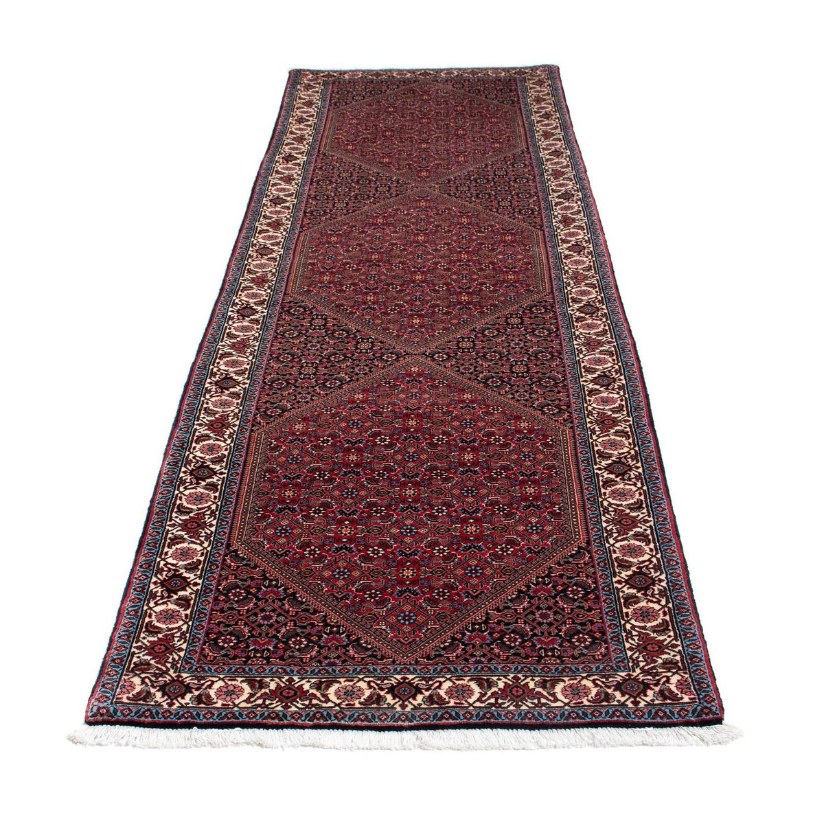 Loper Perzisch tapijt - Bijar - 306 x 85 cm - roest