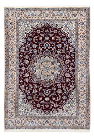 Perzisch tapijt - Nain - Koninklijk - 305 x 201 cm - donkerrood