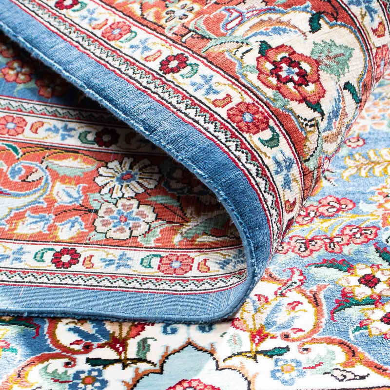 Perzisch tapijt - Ghom - 119 x 81 cm - lichtblauw