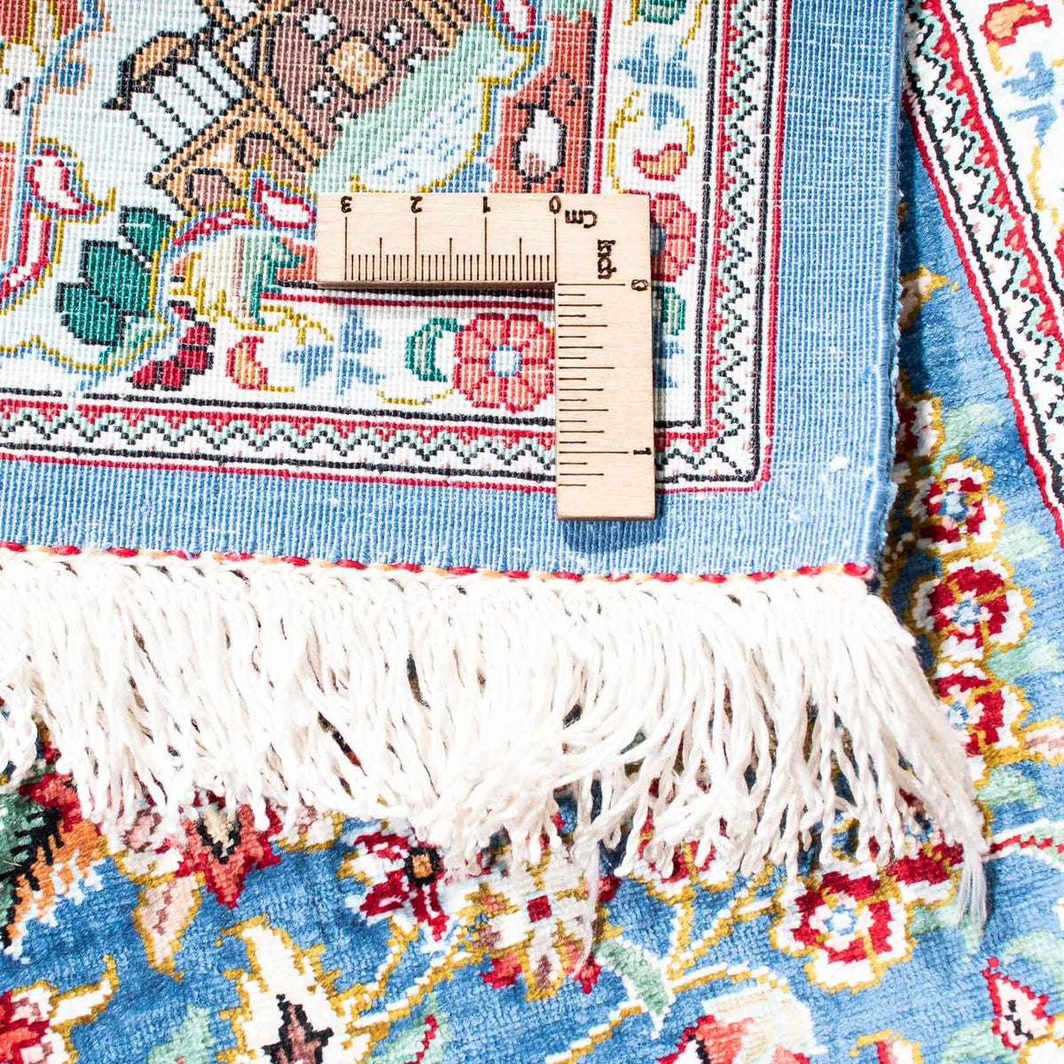 Perzisch tapijt - Ghom - 119 x 81 cm - lichtblauw