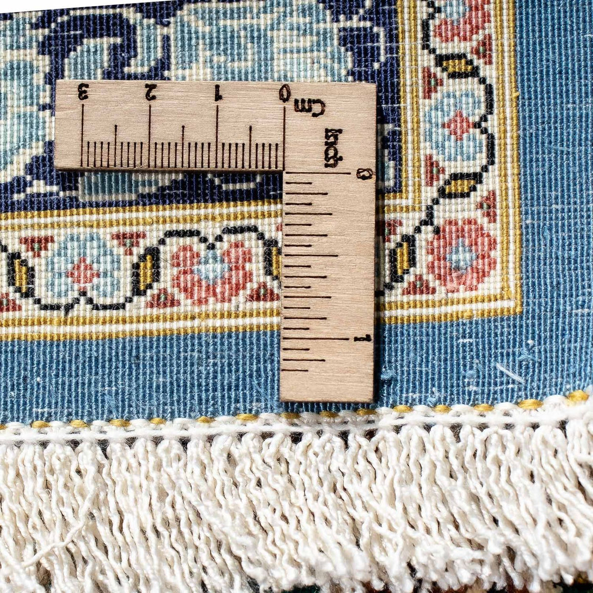 Perzisch tapijt - Ghom - 86 x 58 cm - blauw