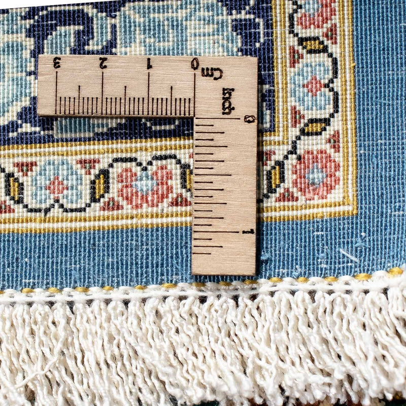 Perzisch tapijt - Ghom - 86 x 58 cm - blauw