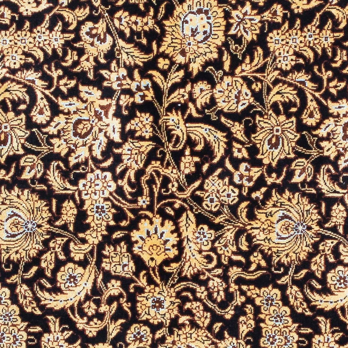 Perzisch tapijt - Ghom - 118 x 80 cm - donkerblauw