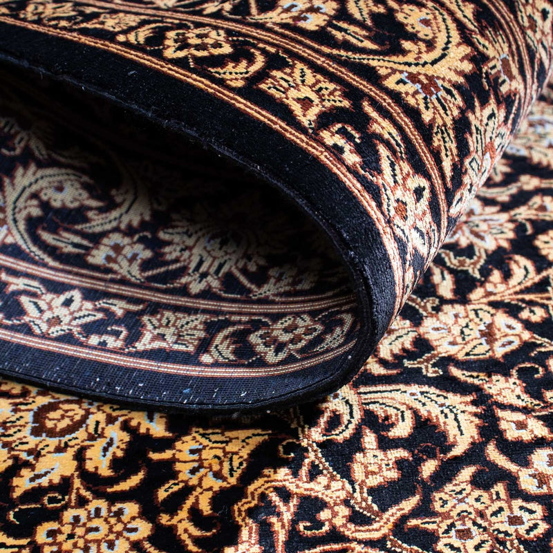 Perzisch tapijt - Ghom - 118 x 80 cm - donkerblauw