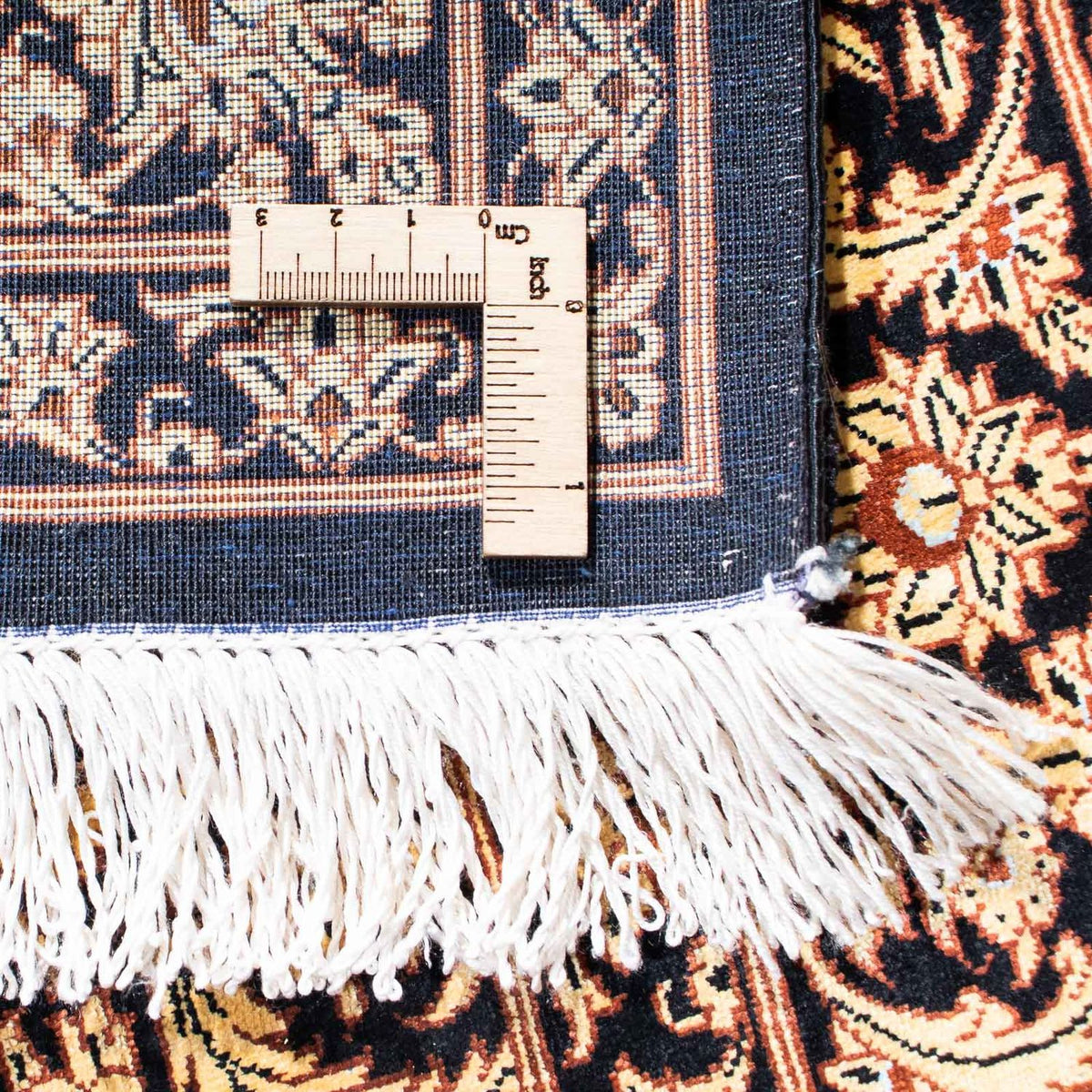 Perzisch tapijt - Ghom - 118 x 80 cm - donkerblauw