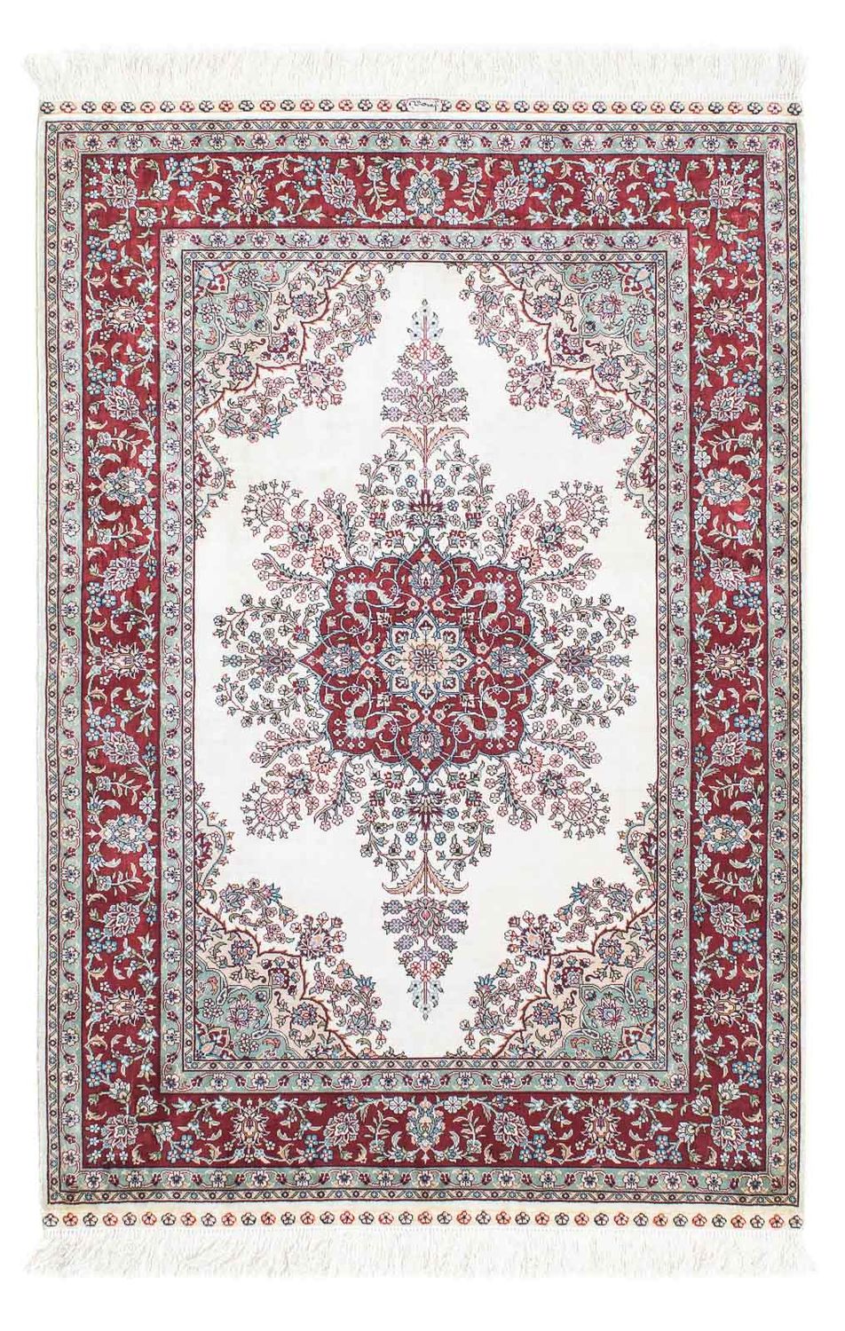 Oosters tapijt - Hereke - 137 x 91 cm - donkerrood