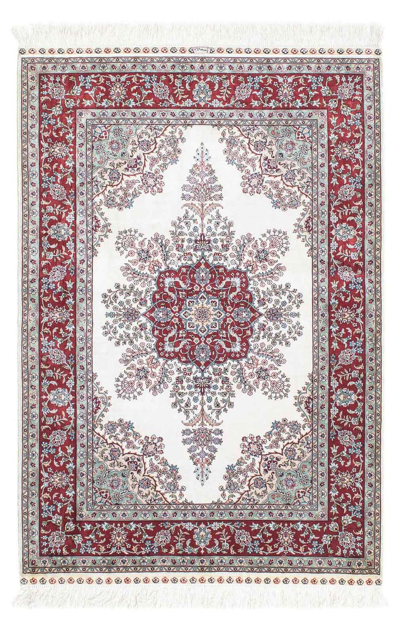 Oosters tapijt - Hereke - 137 x 91 cm - donkerrood