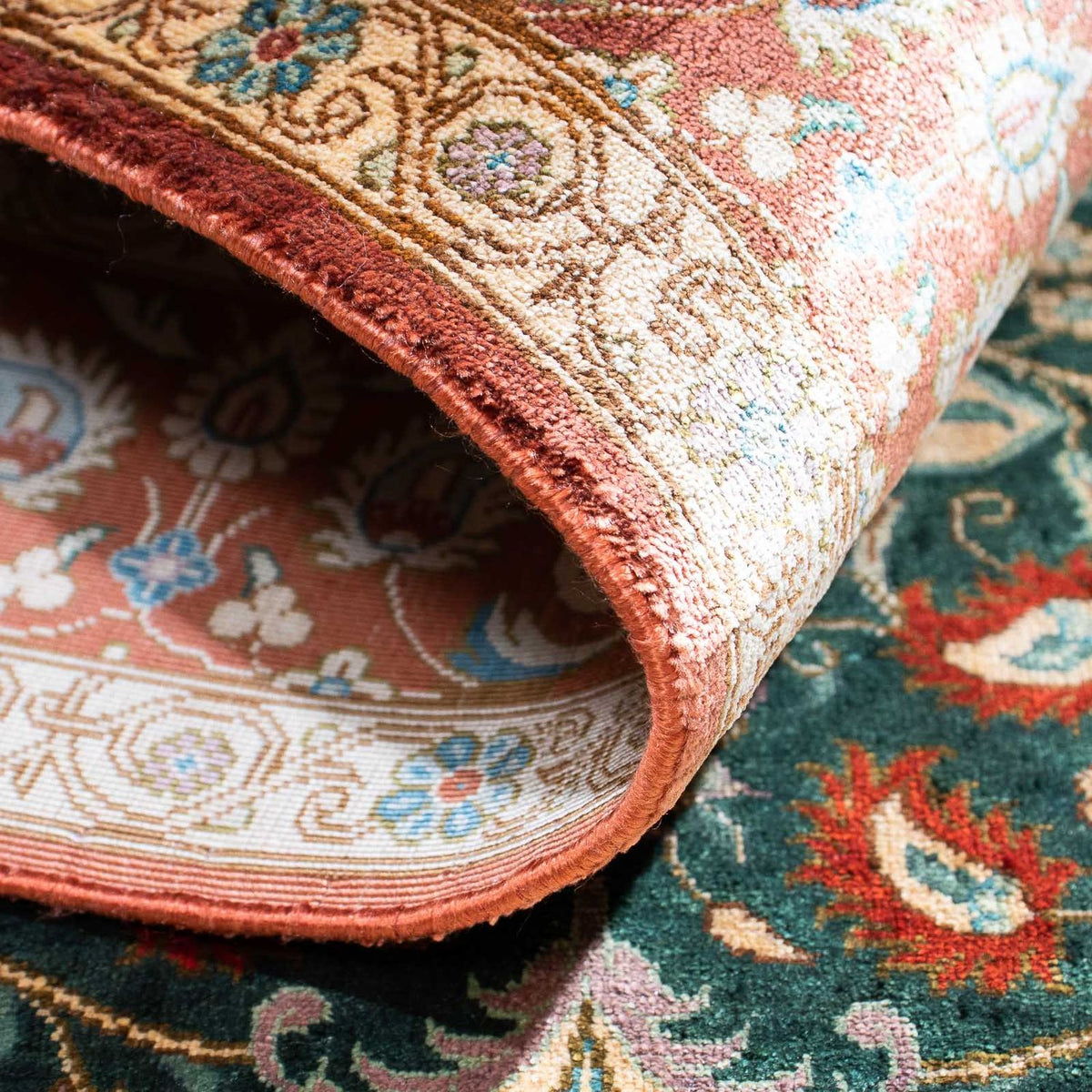 Perzisch tapijt - Ghom - 115 x 80 cm - groen