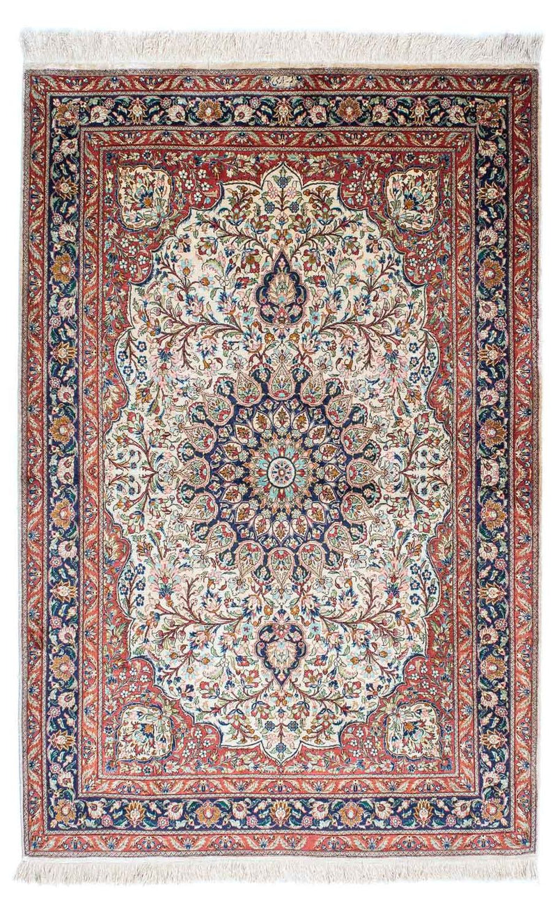 Perzisch tapijt - Ghom - 155 x 104 cm - beige