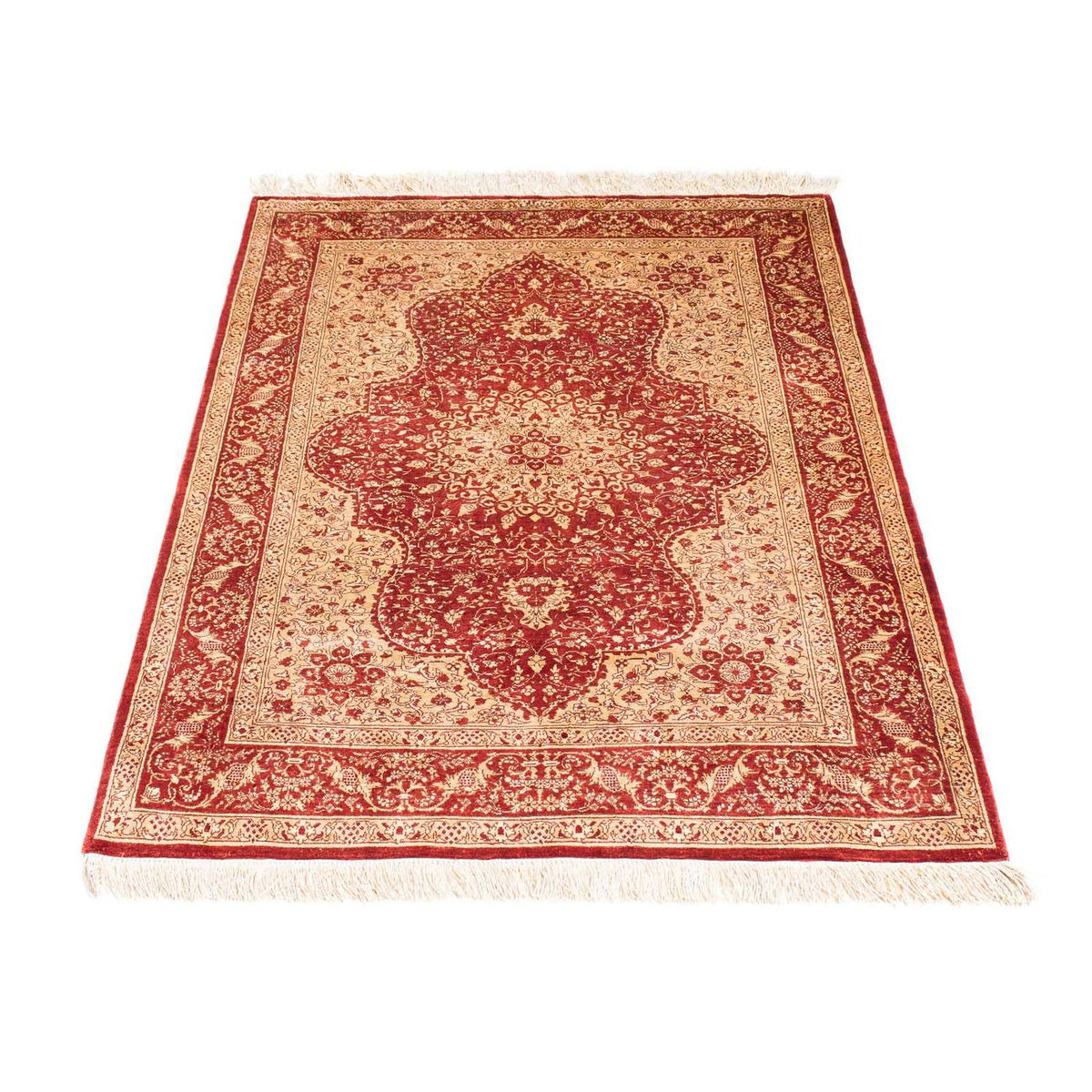 Oosters tapijt - Hereke - 122 x 69 cm - donkerrood