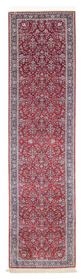 Loper Oosters tapijt - Hereke - 369 x 78 cm - donkerrood