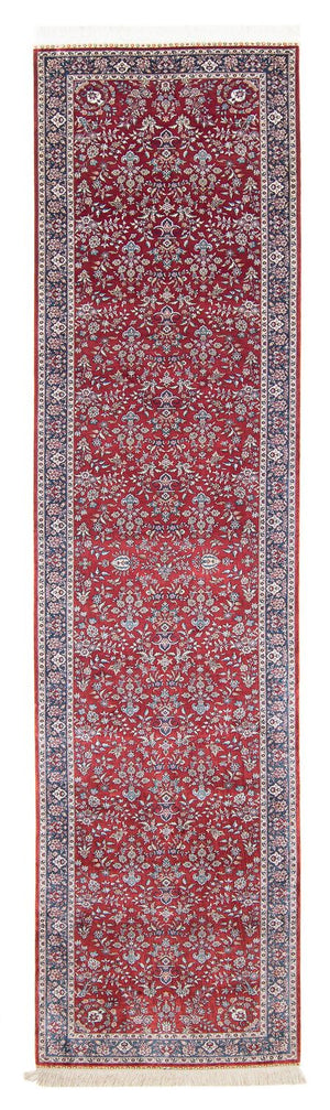 Loper Oosters tapijt - Hereke - 369 x 78 cm - donkerrood