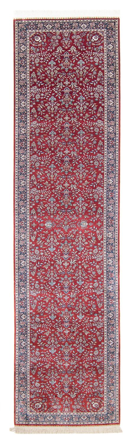 Loper Oosters tapijt - Hereke - 369 x 78 cm - donkerrood