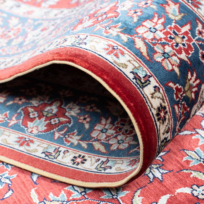 Loper Oosters tapijt - Hereke - 369 x 78 cm - donkerrood