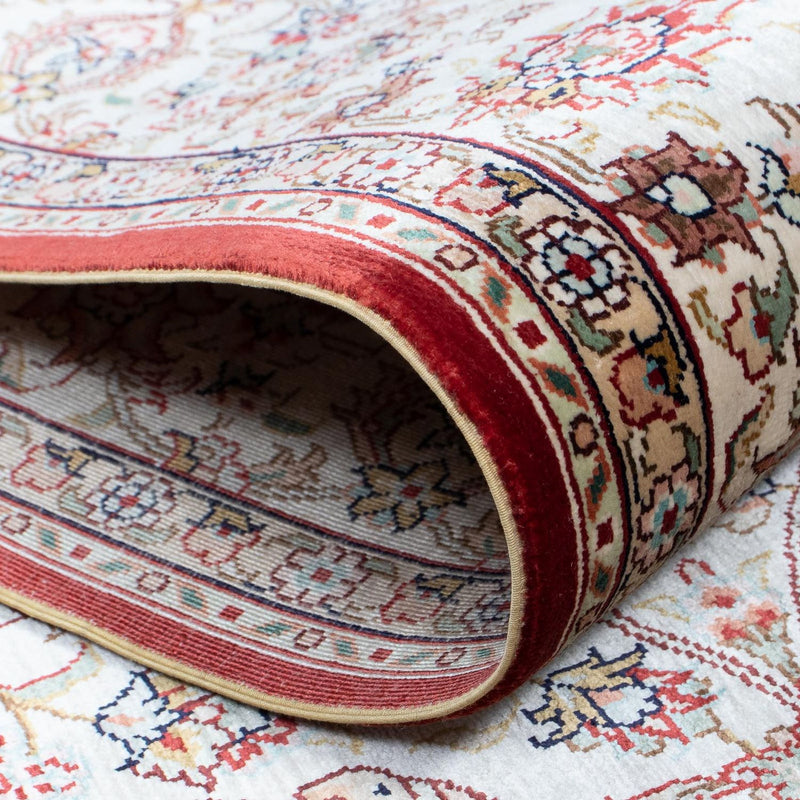 Loper Oosters tapijt - Hereke - 368 x 78 cm - donkerrood