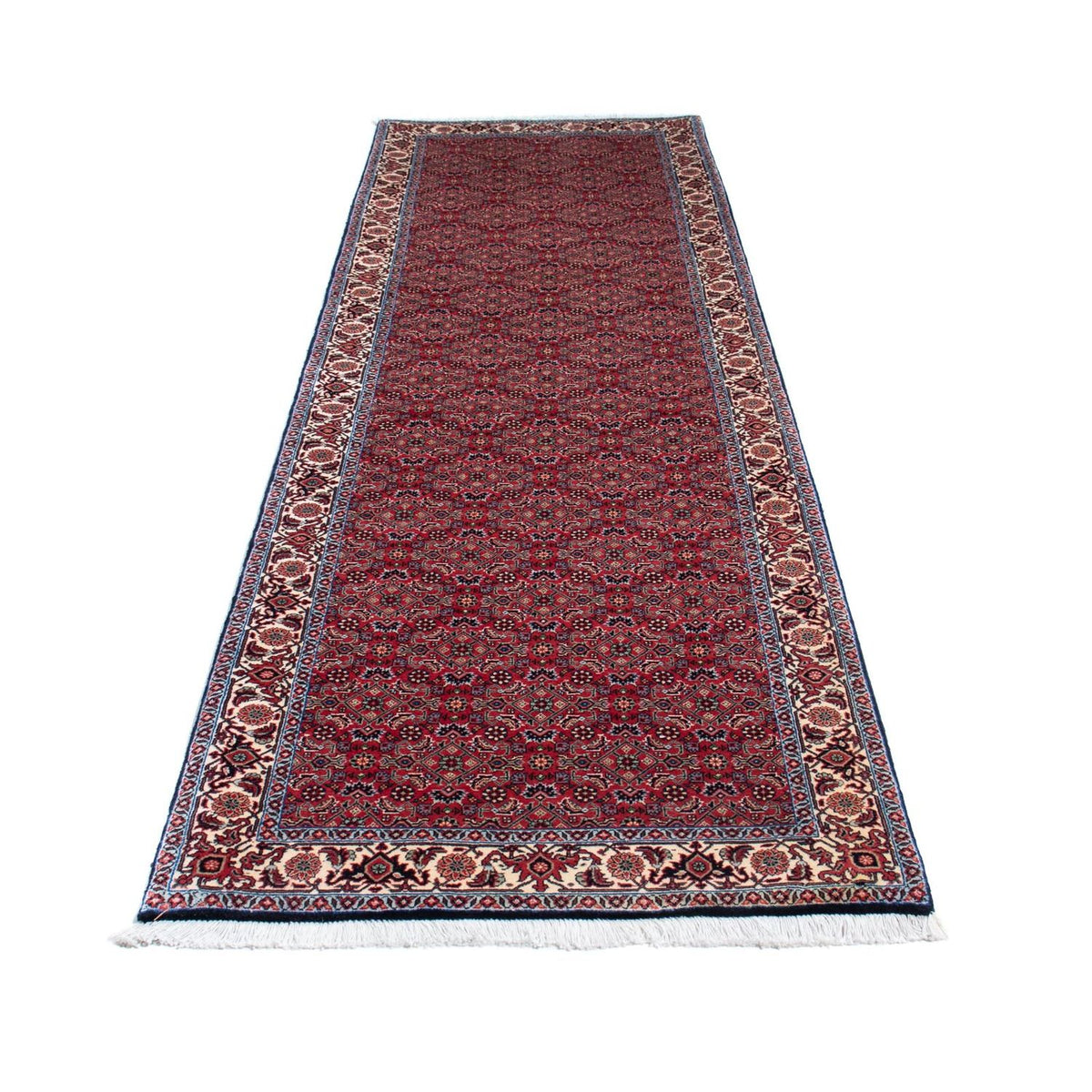 Loper Perzisch tapijt - Bijar - 295 x 84 cm - donkerrood