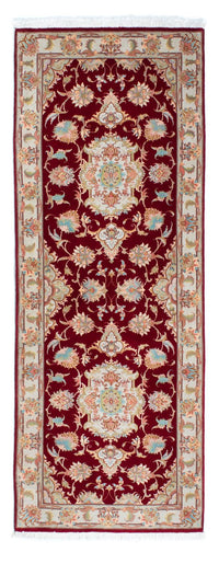 Loper Perzisch tapijt - Tabriz - 206 x 78 cm - donkerrood
