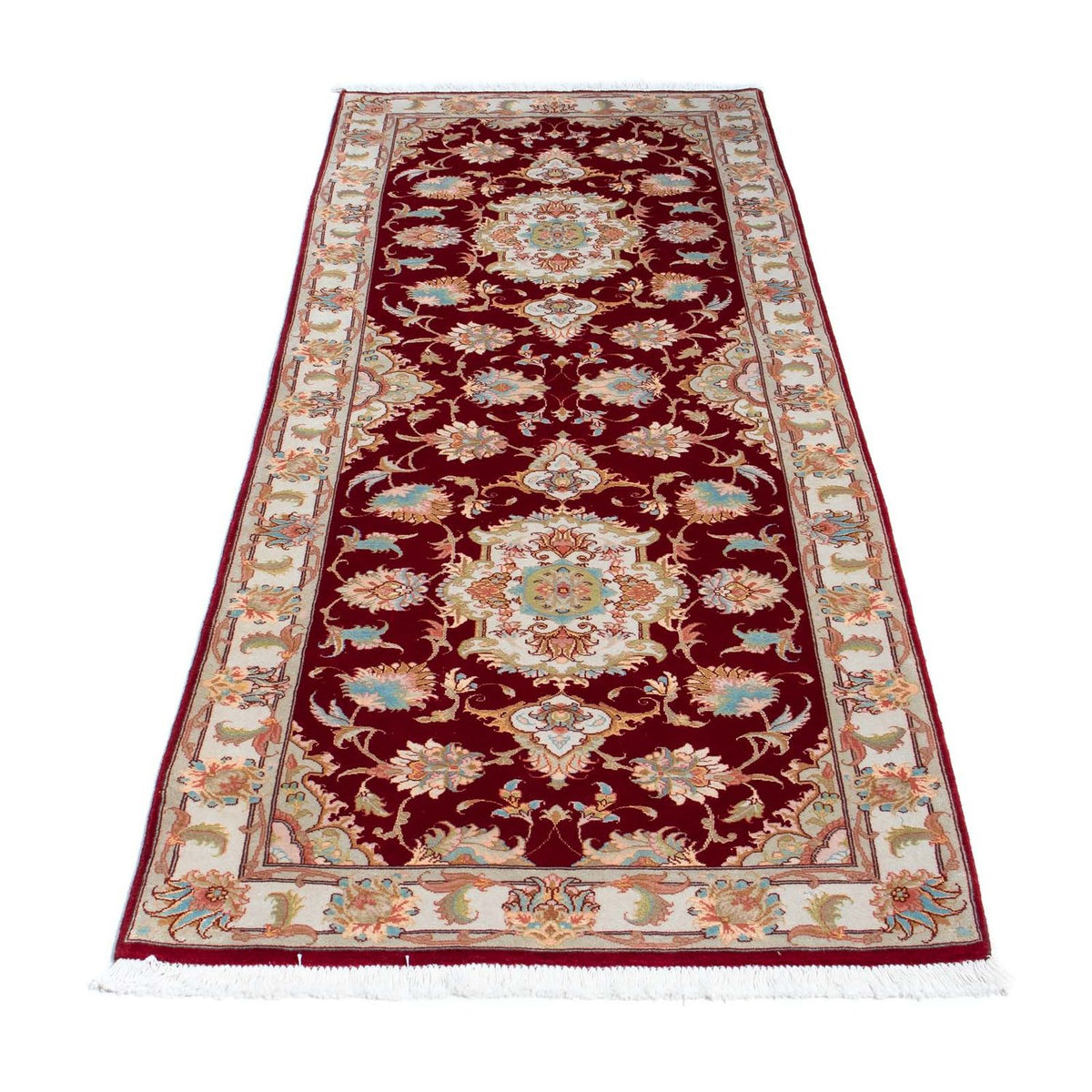 Loper Perzisch tapijt - Tabriz - 206 x 78 cm - donkerrood