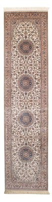 Loper Oosters tapijt - Hereke - 307 x 78 cm - donkerrood