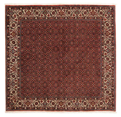 Perzisch tapijt - Bijar vierkant  - 203 x 197 cm - donkerrood