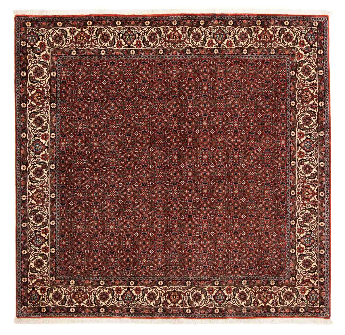 Perzisch tapijt - Bijar vierkant  - 203 x 197 cm - donkerrood