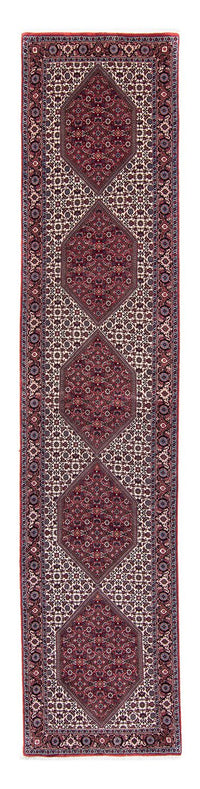 Loper Perzisch tapijt - Bijar - 373 x 80 cm - veelkleurig