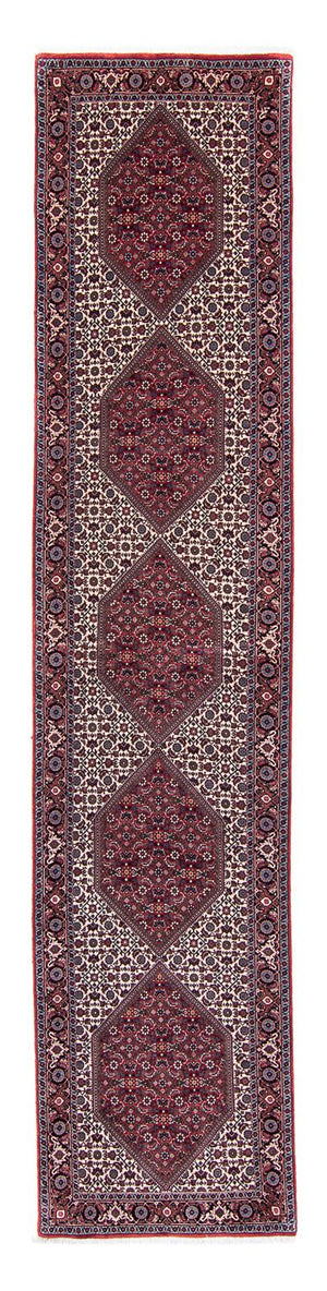 Loper Perzisch tapijt - Bijar - 373 x 80 cm - veelkleurig