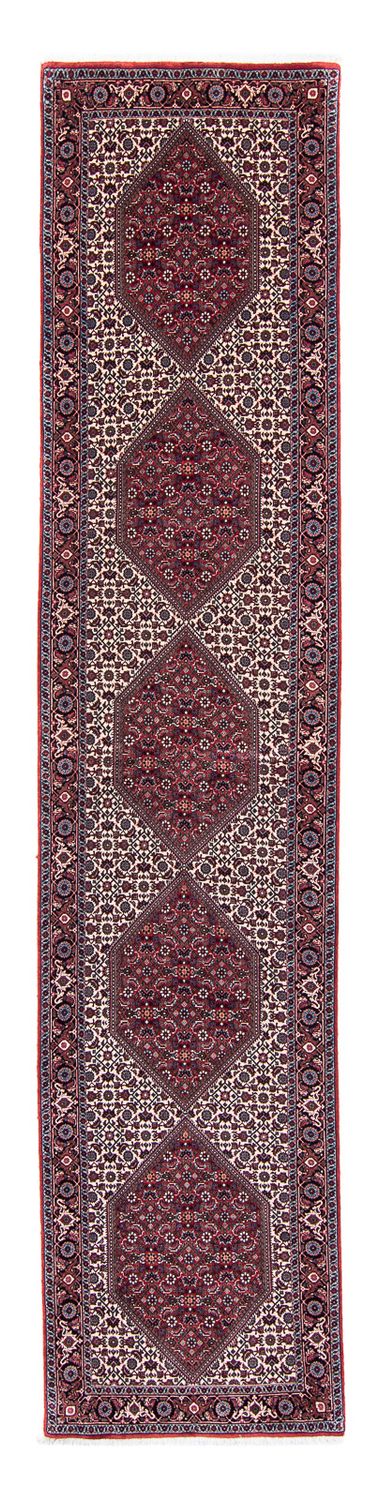 Loper Perzisch tapijt - Bijar - 373 x 80 cm - veelkleurig