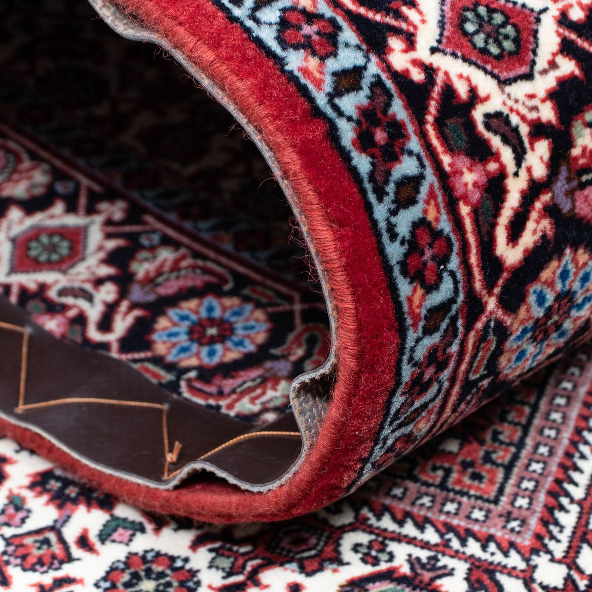 Loper Perzisch tapijt - Bijar - 373 x 80 cm - veelkleurig