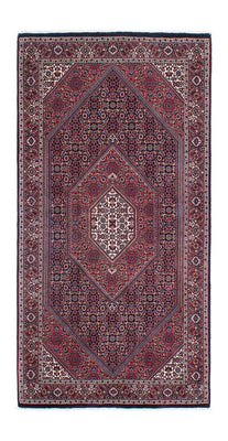 Loper Perzisch tapijt - Bijar - 202 x 99 cm - donkerblauw