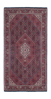 Loper Perzisch tapijt - Bijar - 202 x 99 cm - donkerblauw