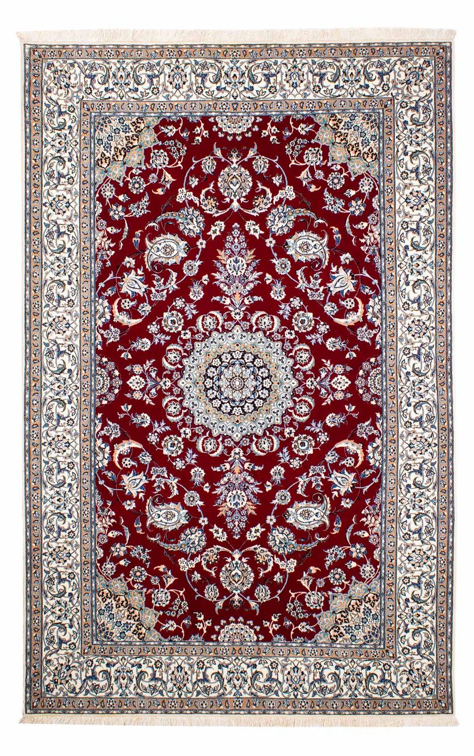 Perzisch tapijt - Nain - Premium - 242 x 158 cm - donkerrood