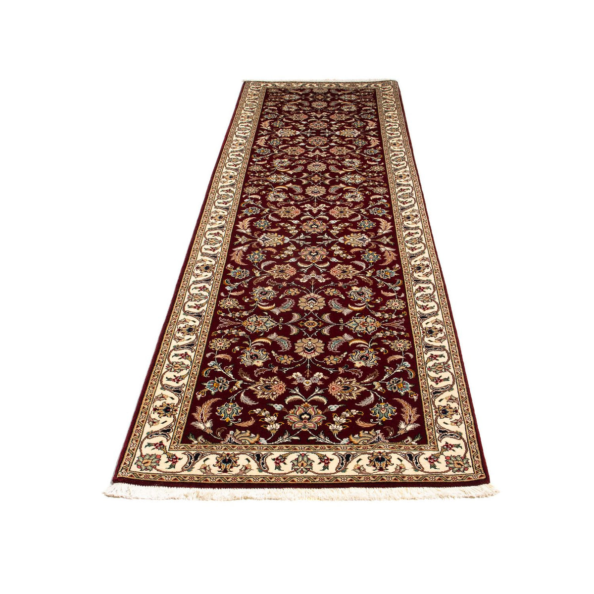 Loper Perzisch tapijt - Tabriz - Royal - 317 x 88 cm - donkerrood