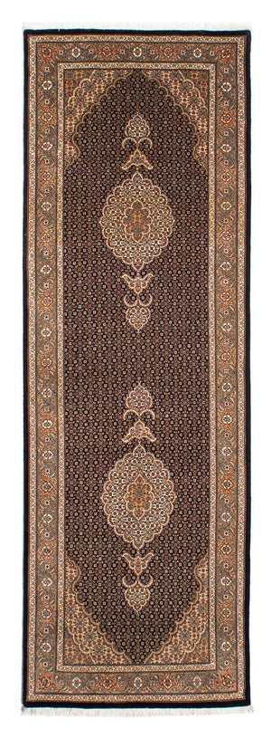 Loper Perzisch tapijt - Tabriz - 248 x 81 cm - donkerblauw