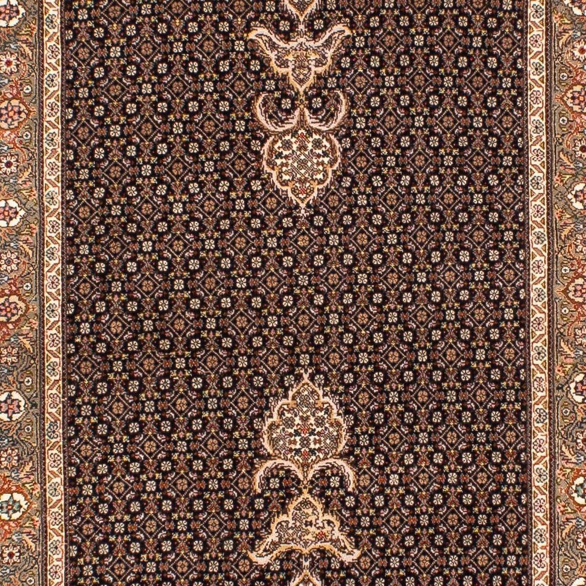 Loper Perzisch tapijt - Tabriz - 248 x 81 cm - donkerblauw