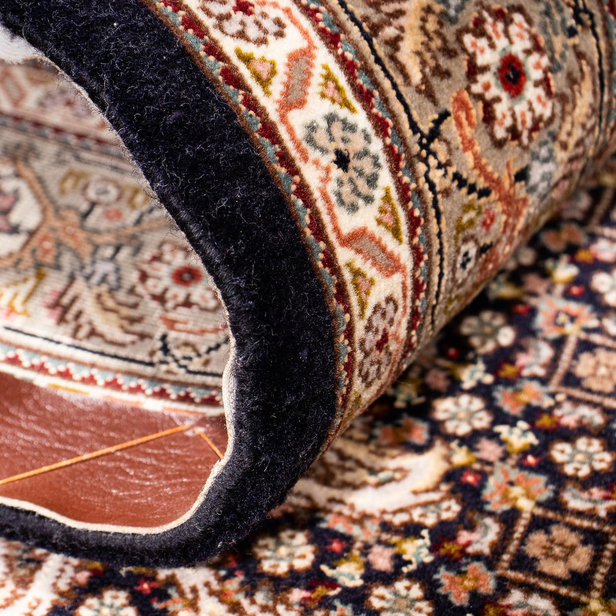 Loper Perzisch tapijt - Tabriz - 248 x 81 cm - donkerblauw