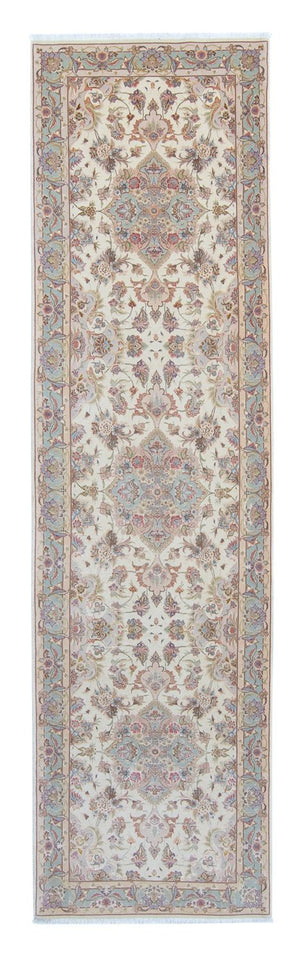 Loper Perzisch tapijt - Tabriz - Royal - 360 x 90 cm - beige