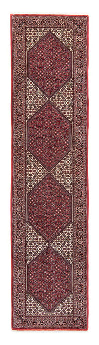 Loper Perzisch tapijt - Bijar - 346 x 82 cm - donkerrood